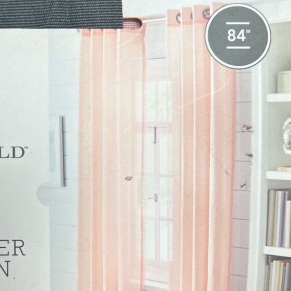 Threshold Other - Threshold Sheer Curtain Panel Blush Set of 2